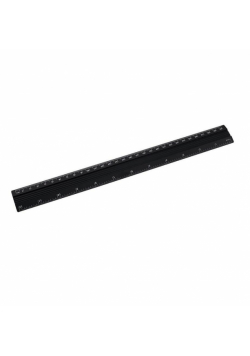 Linijka aluminiowa czarna 30 cm D.RECT