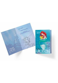 Karnet B6 3DS-009 Urodziny Syrenka Ariel