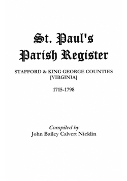 St. Paul's Parish Register