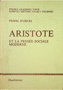 Aristote et la pensee sociale moderne