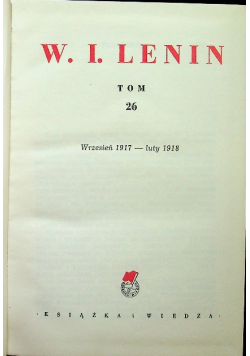 Lenin Dzieła Tom 26