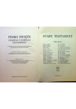 Pismo Święte Starego i Nowego Testamentu Tom II Stary Testament