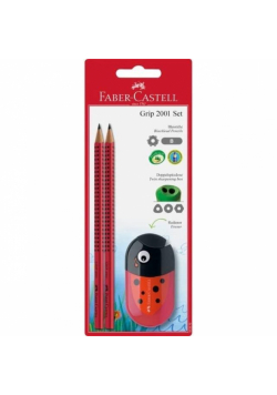 Ołówek Grip 2001/B z temperówką 2szt FABER CASTELL