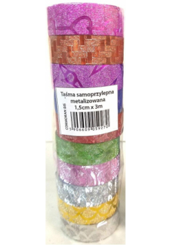 Taśma samoprzylepna metalizowana mix (10szt)