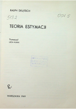Teoria Estymacji