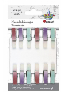 Ozdoba drewniana Klamerki ombre 7x45mm mix 12szt
