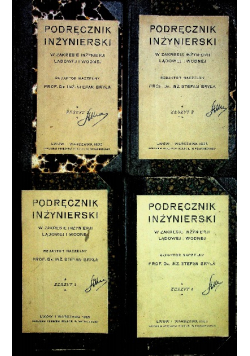 Podręcznik inżynierski Zeszyt 1 do 4 około 1925 r.