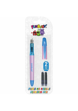 Pióro wieczne różowe + 2 naboje niebieskie