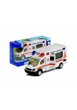 Ambulans z napędem, światłem i dźwiękiem 1:48