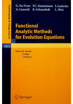 Functional Analytic Methods for Evolution Equations