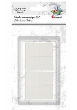 Pianka samoprzylepna 3D 25x25mm biała