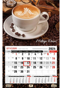 Kalendarz 2024 jednodzielny 3XL Cappuccino