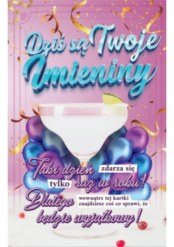 Karnet Imieniny damskie + naklejka