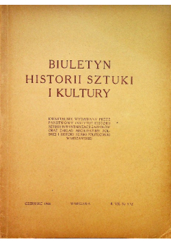 Biuletyn historii sztuki i kultury Nr 1 / 2 1946r.