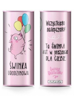 Skarbonka puszka Świnka urodzinowa