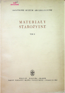 Materiały starożytne tom T