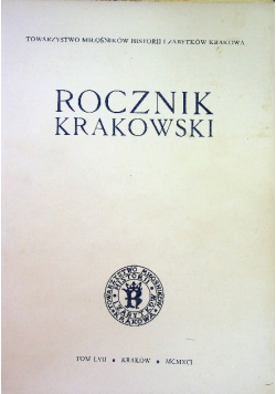 Rocznik Krakowski Tom LVII