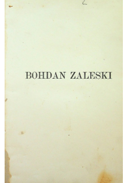 Bohdan Zaleski 1902 r.