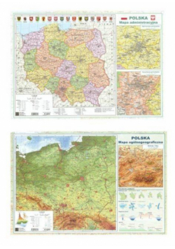 Mapa Polski A2 Dwustronna laminowana ART-MAP