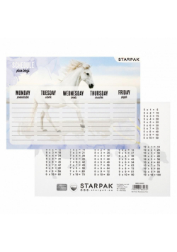 Plan lekcji z tabliczką mnożenia Horses (25szt)
