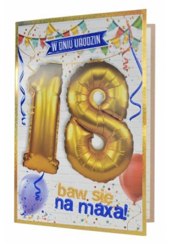 Karnet QBL-002 Urodziny 18 + balony