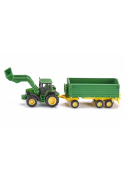 Siku Farmer - Traktor John Deere z przyczepą S1843