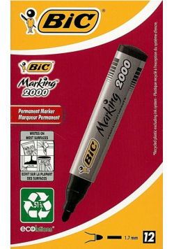 Marker Marking 2000 okrągły czarny (12szt) BIC