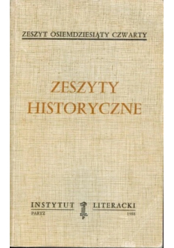 Zeszyty Historyczne zeszyt 84