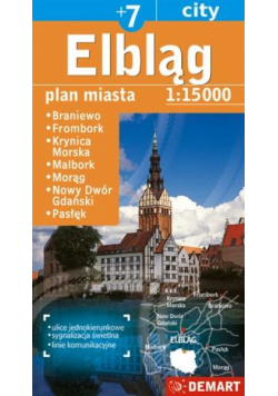 Elbląg +7 - plan miasta 1:15 000