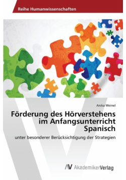 Förderung des Hörverstehens im Anfangsunterricht Spanisch