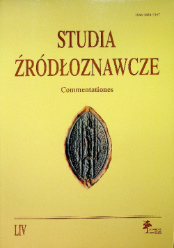 Studia źródłoznawcze LIV