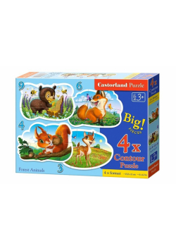 Puzzle x 4 - Forest Animals CASTOR