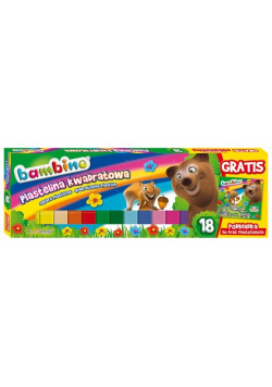 Plastelina 18 kolorów kwadratowa Bambino