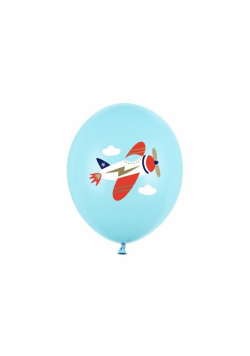 Balony Samolot pastelowe niebieskie 30cm 50szt