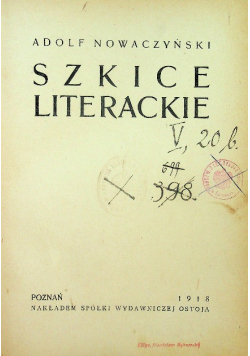 Szkice literackie 1918 r.