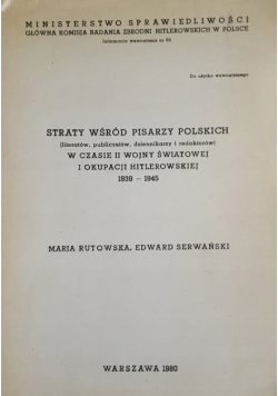 Straty wśród pisarzy polskich