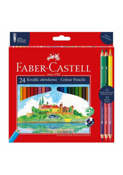 Kredki ołówkowe Wawel 24 kol + 3 FABER CASTELL