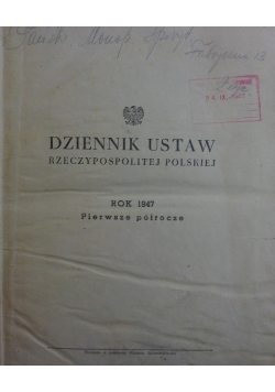 Dziennik ustaw 1947r