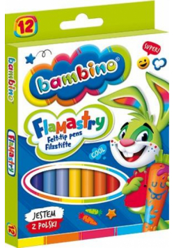 Flamastry 12 kolorów BAMBINO