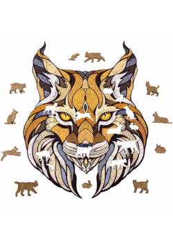 Puzzle Drewniane 2D Układanka Ryś
