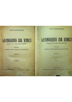 Leonardo da Vinci Tom I i II 1927 r.