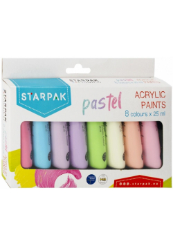 Farby akrylowe pastelowe 8 kol/25ml