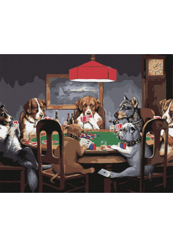 Malowanie po numerach - Psy grają w pokera 40x50cm