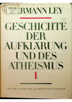 Geschichte der aufklarung und es atheismus tom 1