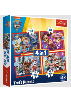 Puzzle 4w1 Psi Patrol w mieście TREFL