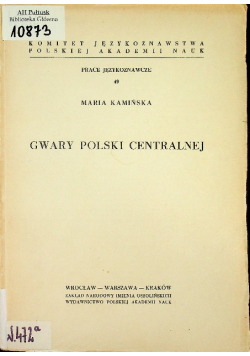 Gwary Polski centralnej