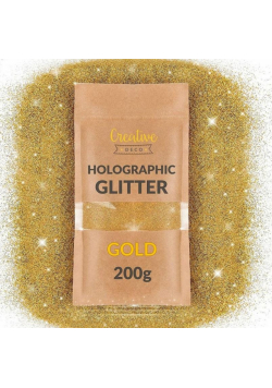 Brokat holograficzny do farb slime złoty 200g