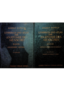 Lehrbuch und atlas der anatomie des menschen Band II and III ok 1939 r.