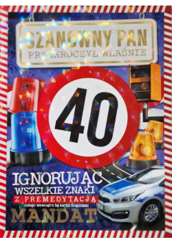Karnet z mandatem 40-stka