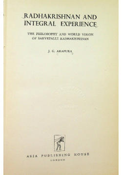 Radhakrishnan and integral experience